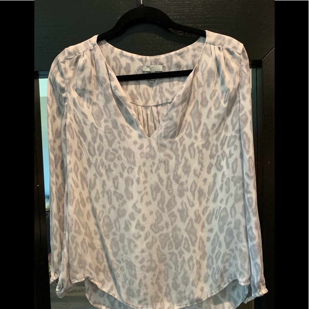 Joie silk leopard print blouse